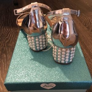Betsey Johnson Blue Pearl Wedding Shoes